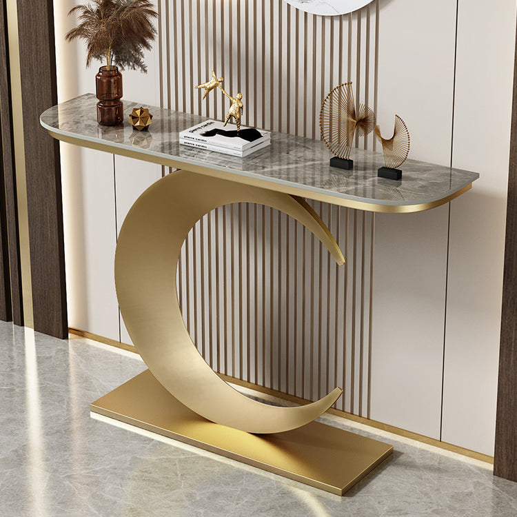 Tavolino console con console antico console con console glam di mezza luna