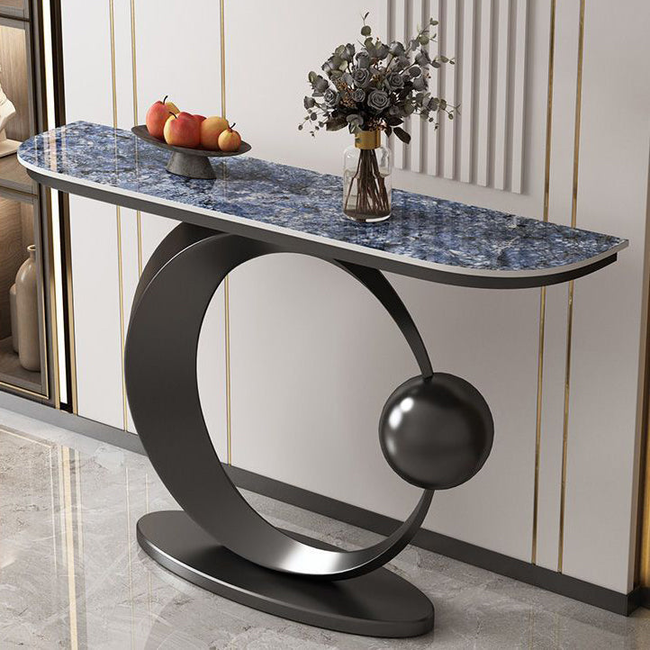 Tavolo accento console glam di divani console di finitura antica in pietra