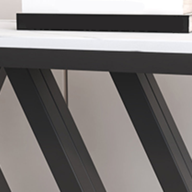 Mesa de consola de piedra contemporánea Mesa de sofá de consola de hierro para Hall