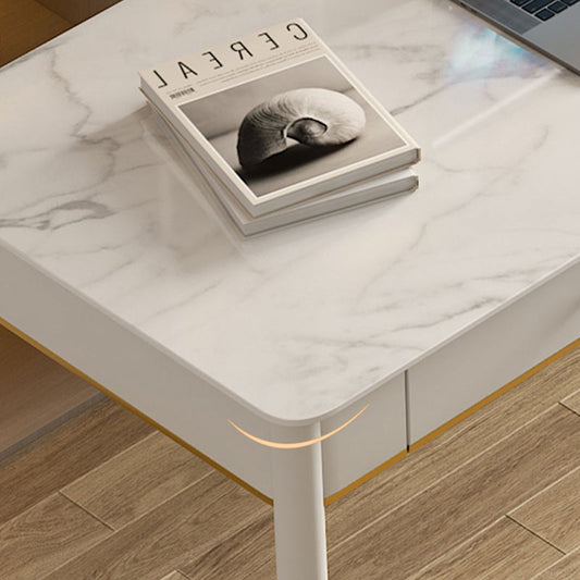 Glam 29.53 "scrivania da scrittura alta parsons bancone bianca da ufficio con cassetto