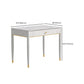 Glam 29.53" Tall Writing Desk Parsons Base White Office Desk with Drawer