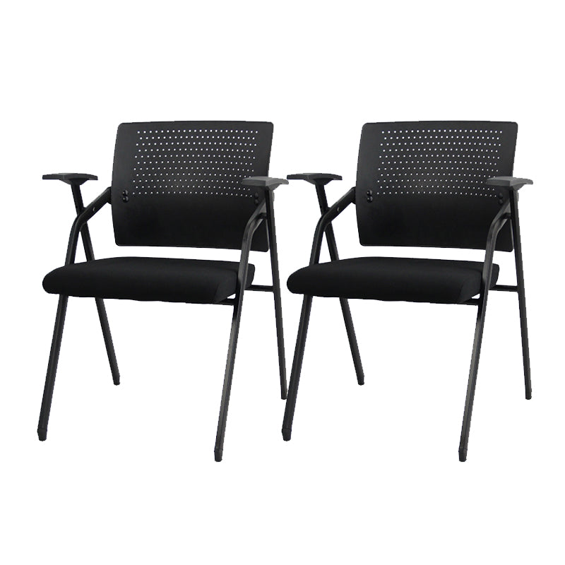 Eigentijdse conferentiestoel metalen framebureau stoel met arm