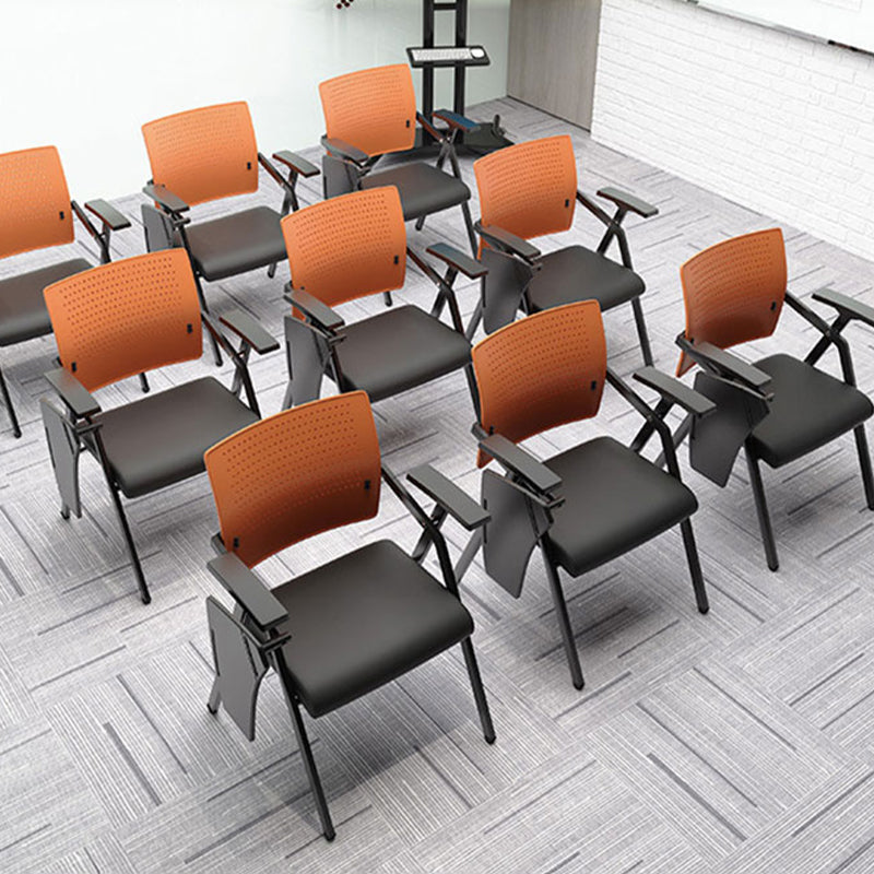 Eigentijdse conferentiestoel metalen framebureau stoel met arm