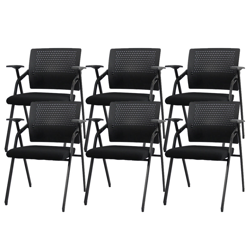 Eigentijdse conferentiestoel metalen framebureau stoel met arm