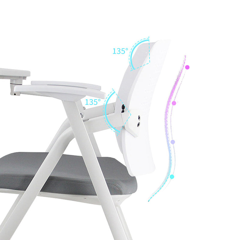 Eigentijdse conferentiestoel metalen framebureau stoel met arm