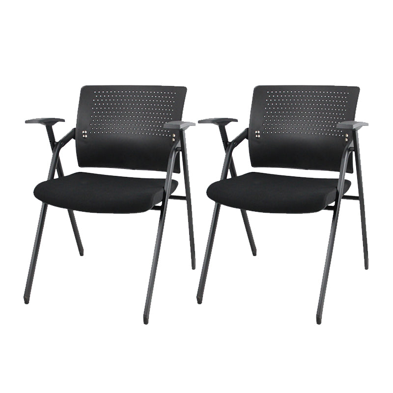 Eigentijdse conferentiestoel metalen framebureau stoel met arm