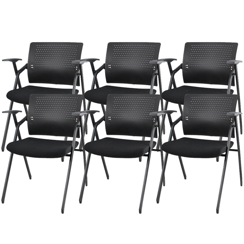 Eigentijdse conferentiestoel metalen framebureau stoel met arm