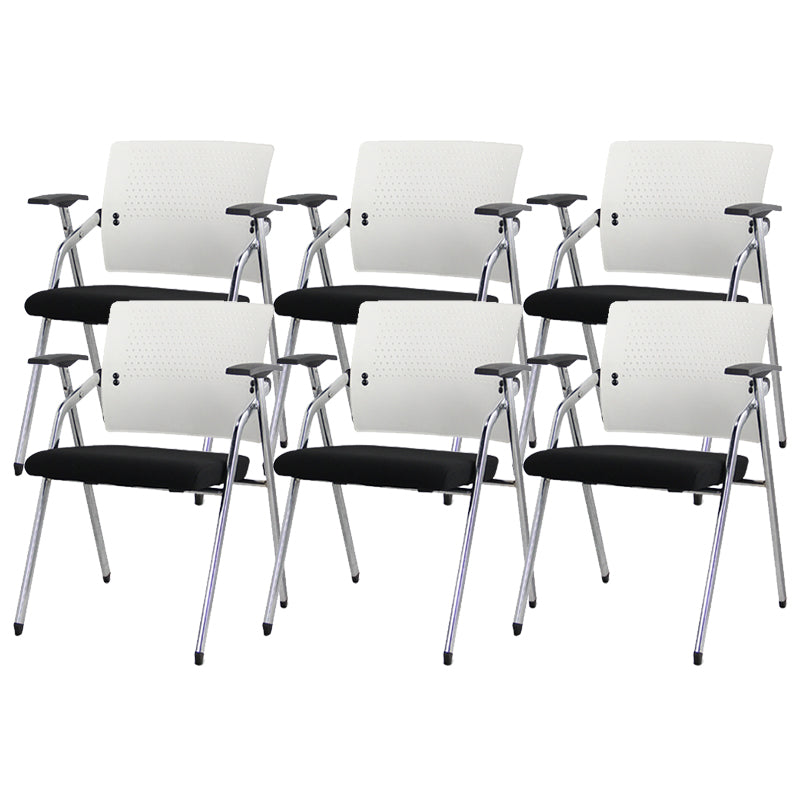 Eigentijdse conferentiestoel metalen framebureau stoel met arm