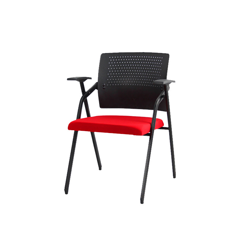 Eigentijdse conferentiestoel metalen framebureau stoel met arm