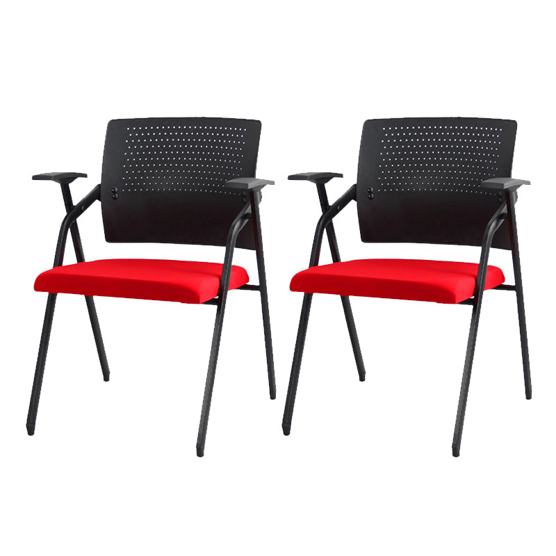 Eigentijdse conferentiestoel metalen framebureau stoel met arm