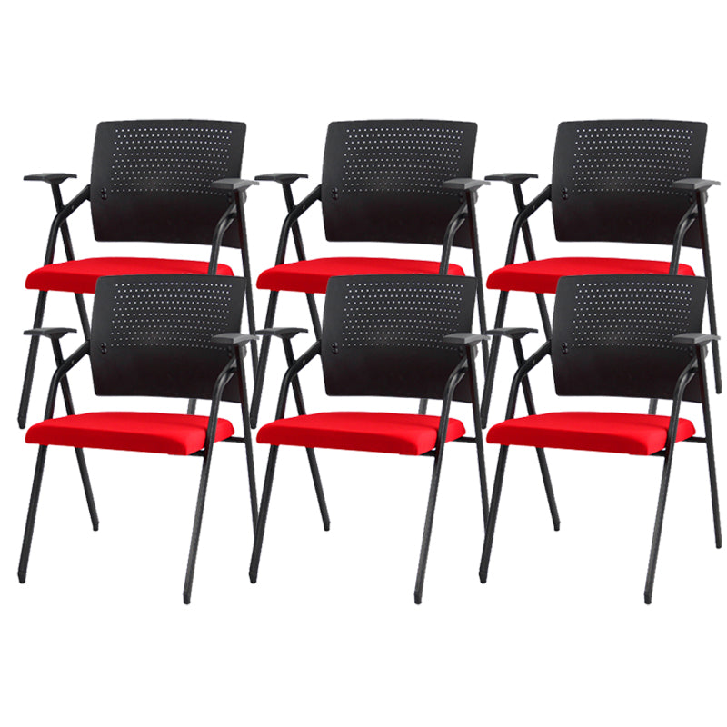 Eigentijdse conferentiestoel metalen framebureau stoel met arm