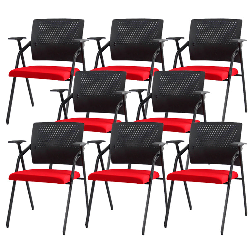 Eigentijdse conferentiestoel metalen framebureau stoel met arm