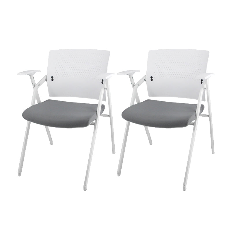 Eigentijdse conferentiestoel metalen framebureau stoel met arm