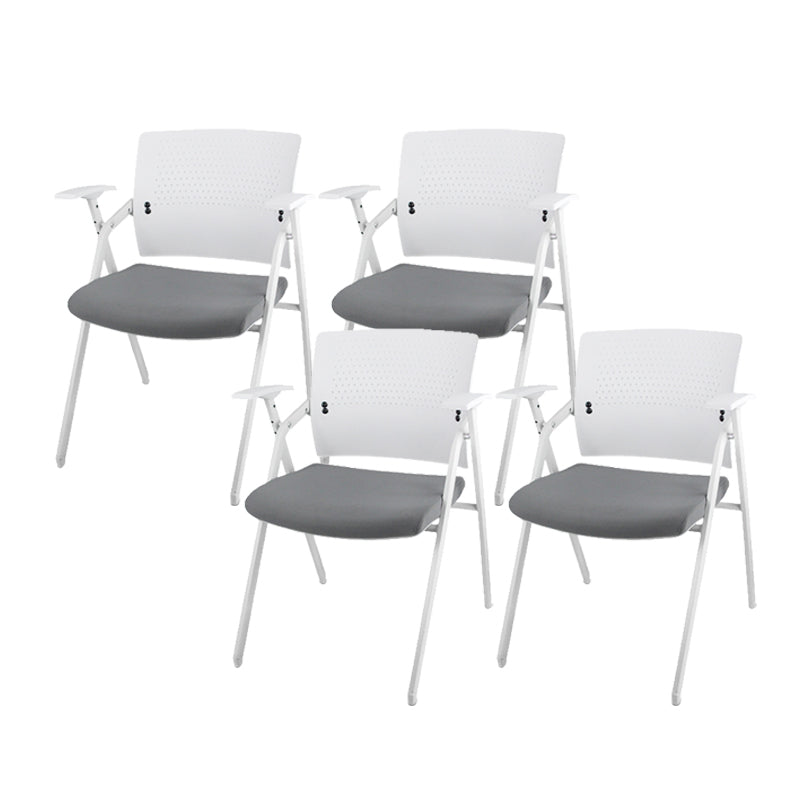 Eigentijdse conferentiestoel metalen framebureau stoel met arm