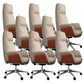 Fixed Arms Chair Modern No Distressing Ergonomic Office Chair with Wheels