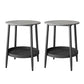 Contemporary Accent Table Nightstand Antique Finish Open Storage Bed Nightstand Grey 2 Piece Set Clearhalo 'Bedroom Furniture' 'furn' 'furn_night_stand' 'Furniture' 'night_stand' 'Nightstands' 6792804