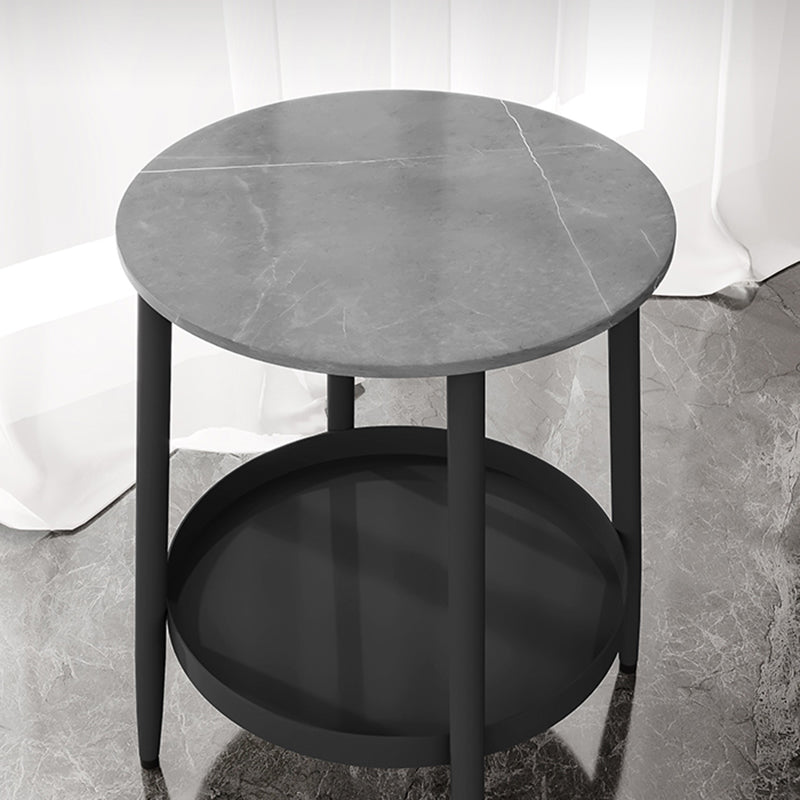 Contemporary Accent Table Nightstand Antique Finish Open Storage Bed Nightstand Clearhalo 'Bedroom Furniture' 'furn' 'furn_night_stand' 'Furniture' 'night_stand' 'Nightstands' 6792807