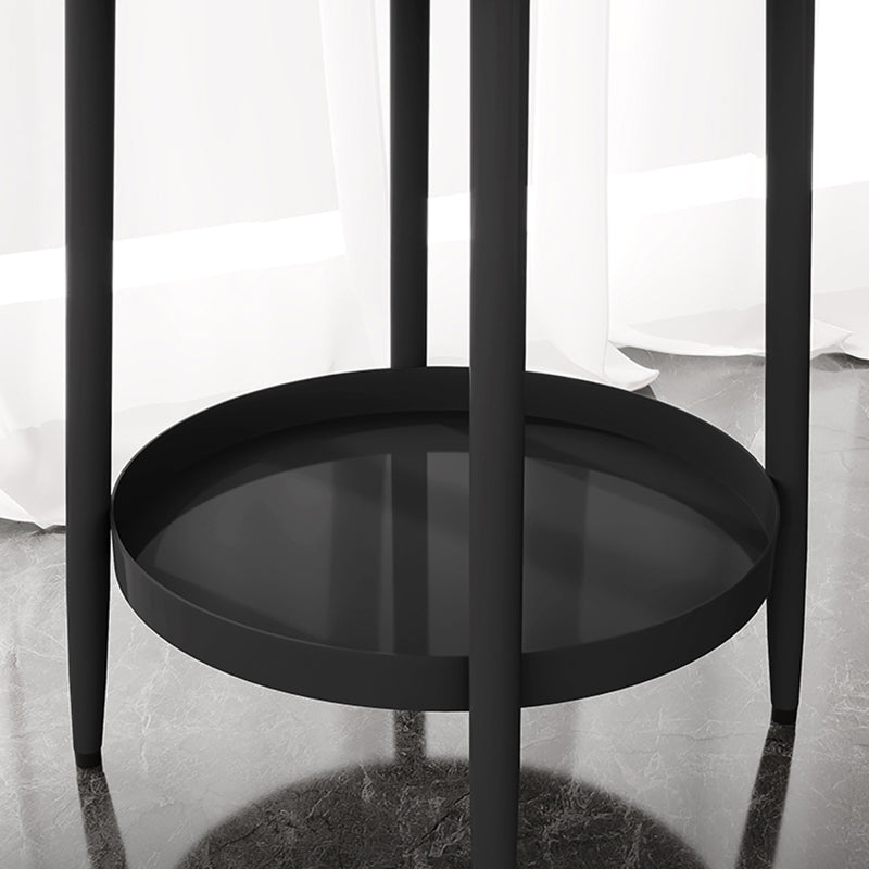 Contemporary Accent Table Nightstand Antique Finish Open Storage Bed Nightstand Clearhalo 'Bedroom Furniture' 'furn' 'furn_night_stand' 'Furniture' 'night_stand' 'Nightstands' 6792808