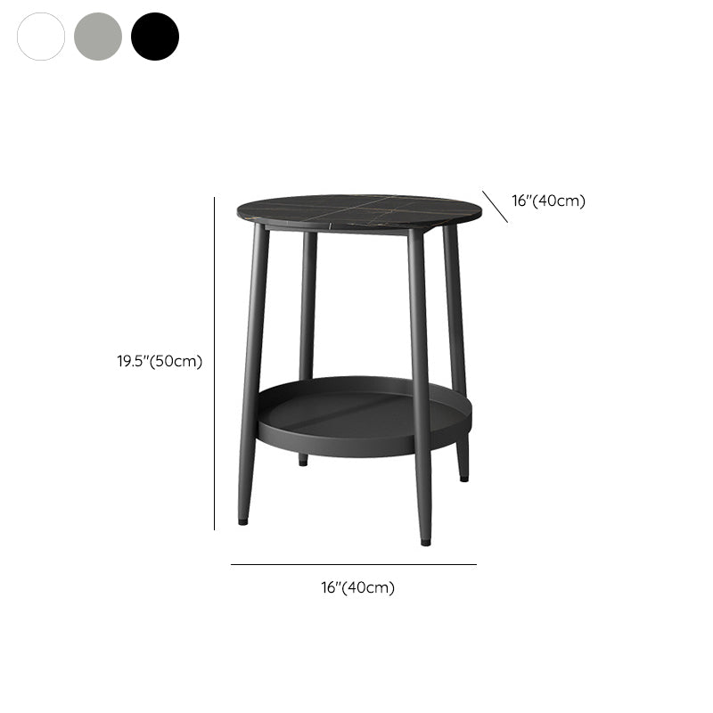 Contemporary Accent Table Nightstand Antique Finish Open Storage Bed Nightstand Clearhalo 'Bedroom Furniture' 'furn' 'furn_night_stand' 'Furniture' 'night_stand' 'Nightstands' 6792815