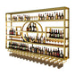 Wall Mounted Wine Rack Metal Modern Wine Bottle & Glass Rack for Bar