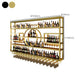 Wall Mounted Wine Rack Metal Modern Wine Bottle & Glass Rack for Bar