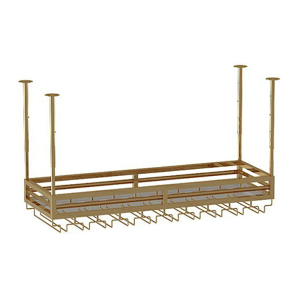 Porte-vin en métal moderne suspendu bouteille de vin et rack en verre pour bar