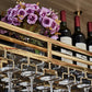 Modern Metal Wine Holder Hanging Wine Bottle & Glass Rack for Bar
