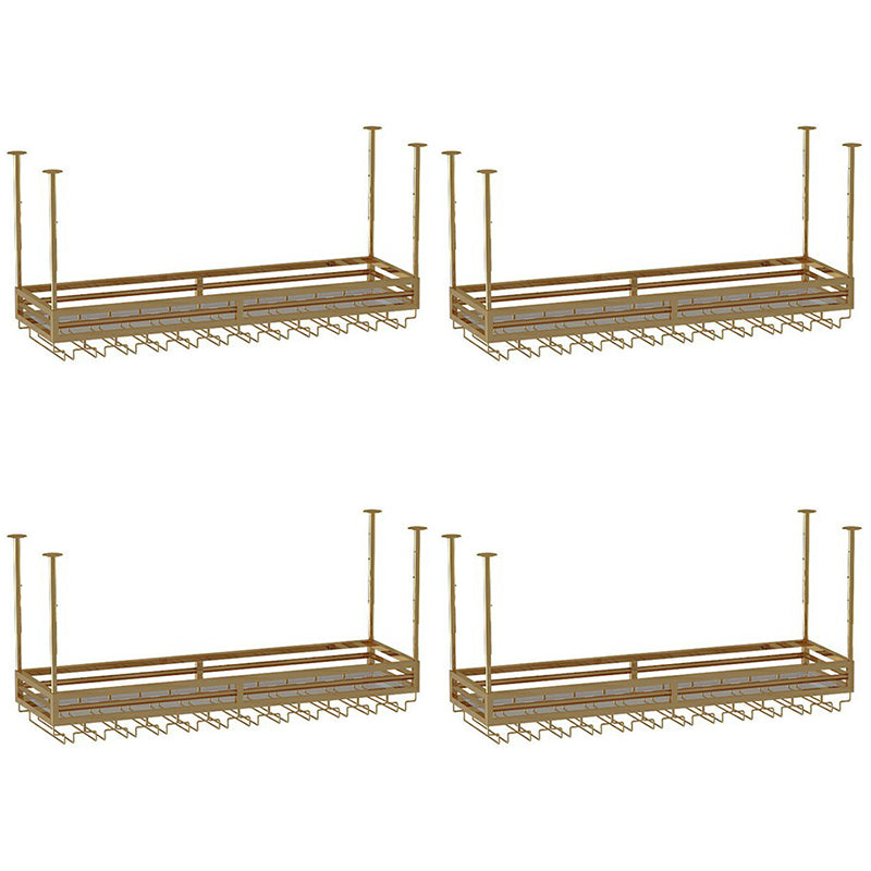 Porta di vino in metallo moderno bottiglia di vino sospesa e portabicchieri per bar