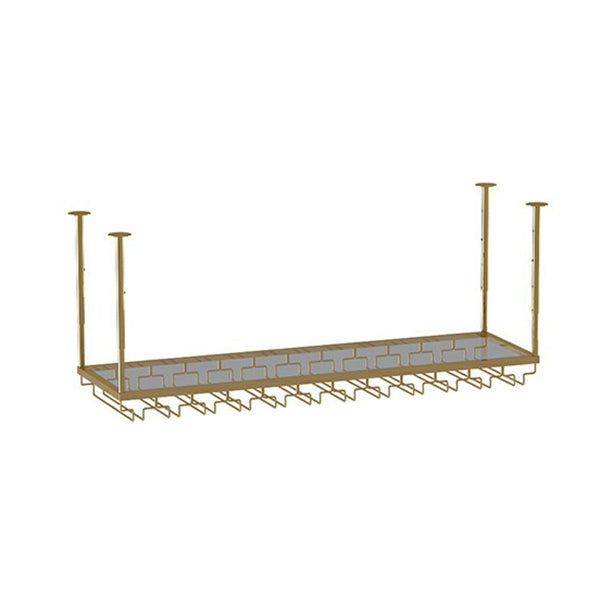 Porta di vino in metallo moderno bottiglia di vino sospesa e portabicchieri per bar