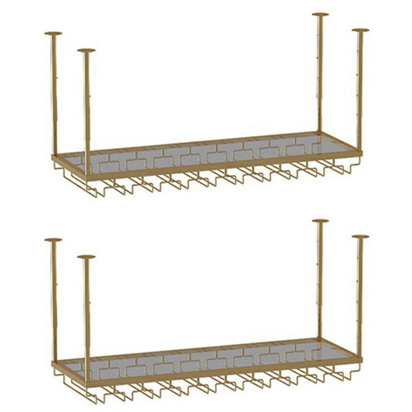 Porta di vino in metallo moderno bottiglia di vino sospesa e portabicchieri per bar