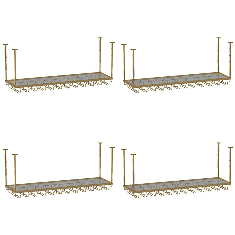 Porta di vino in metallo moderno bottiglia di vino sospesa e portabicchieri per bar