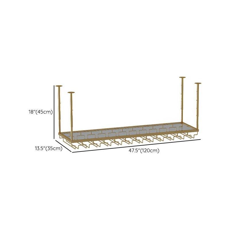 Porta di vino in metallo moderno bottiglia di vino sospesa e portabicchieri per bar