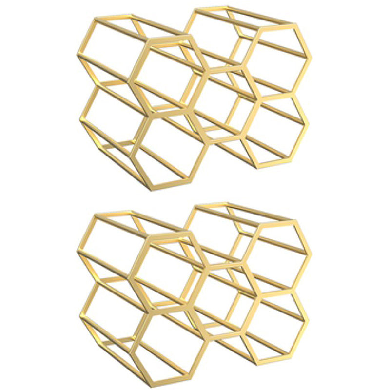 リビングルーム用のモダンな卓上ワインラックメタルワインボトルラック