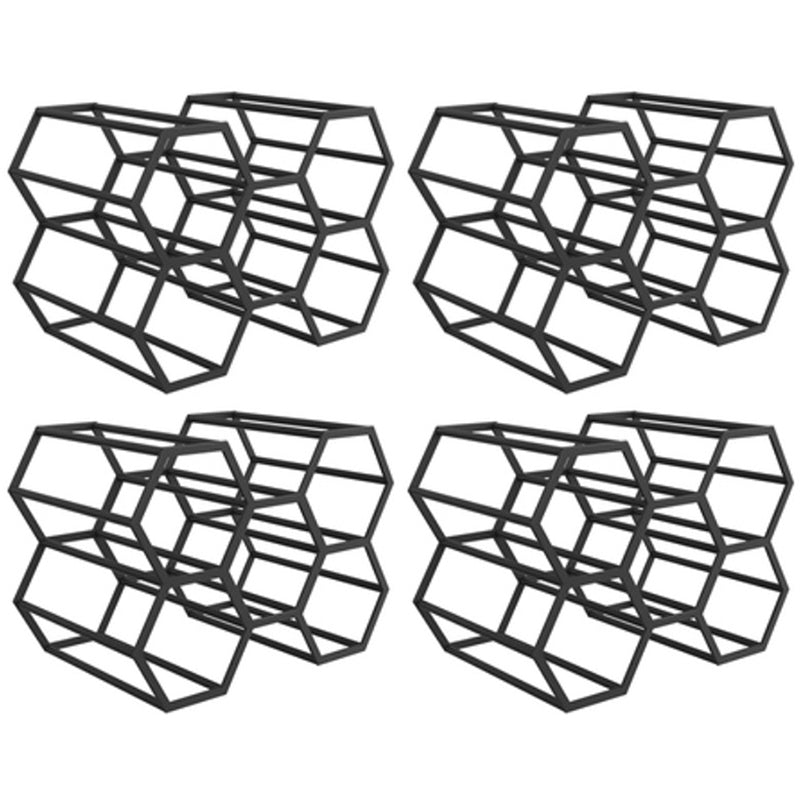 リビングルーム用のモダンな卓上ワインラックメタルワインボトルラック