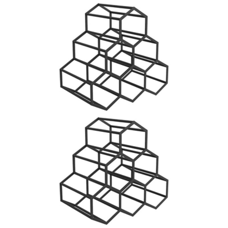 リビングルーム用のモダンな卓上ワインラックメタルワインボトルラック