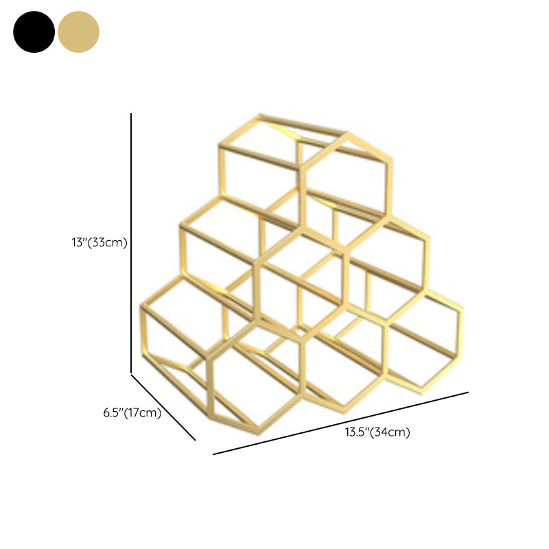 リビングルーム用のモダンな卓上ワインラックメタルワインボトルラック
