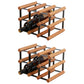 Tabletop Wine Rack Solid Wood Wine Bottle Rack for Living Room