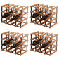 Tabletop Wine Rack Solid Wood Wine Bottle Rack for Living Room