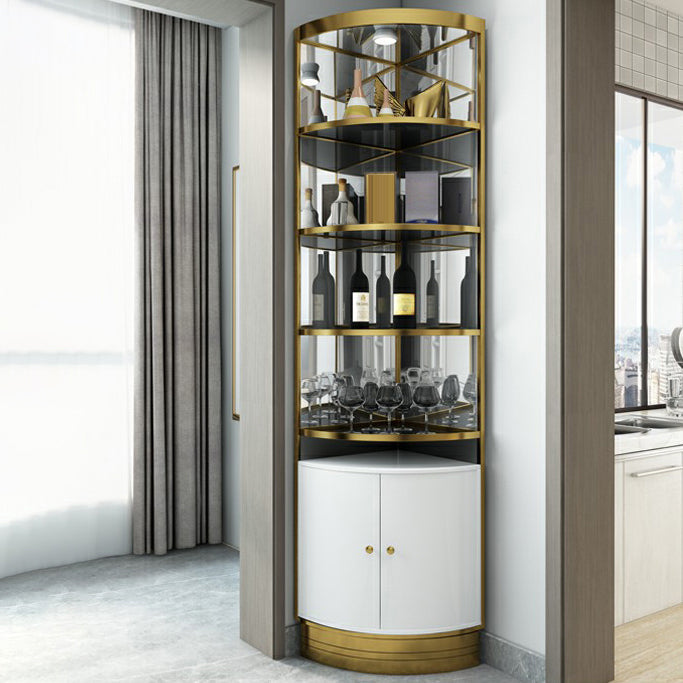 Stainless Steel Bottle Rack Modern Style Floor Bottle Wine Rack Gold With Light Clearhalo 'furn' 'furn_wine_racks' 'Furniture' 'Kitchen & Dining Furniture' 'Wine Racks' 'wine_racks' 6793052