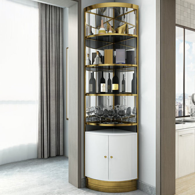 Stainless Steel Bottle Rack Modern Style Floor Bottle Wine Rack Gold Without Light Clearhalo 'furn' 'furn_wine_racks' 'Furniture' 'Kitchen & Dining Furniture' 'Wine Racks' 'wine_racks' 6793054