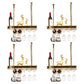 Modern Hanging Wine Rack Holder Stainless Steel Wine Rack in Gold 24"L x 12"W x 8"H 4 Piece Set Clearhalo 'furn' 'furn_wine_racks' 'Furniture' 'Kitchen & Dining Furniture' 'Wine Racks' 'wine_racks' 6793075