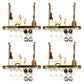 Modern Hanging Wine Rack Holder Stainless Steel Wine Rack in Gold 31"L x 12"W x 8"H 4 Piece Set Clearhalo 'furn' 'furn_wine_racks' 'Furniture' 'Kitchen & Dining Furniture' 'Wine Racks' 'wine_racks' 6793080