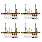 Modern Hanging Wine Rack Holder Stainless Steel Wine Rack in Gold 39"L x 12"W x 8"H 4 Piece Set Clearhalo 'furn' 'furn_wine_racks' 'Furniture' 'Kitchen & Dining Furniture' 'Wine Racks' 'wine_racks' 6793086