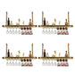 Modern Hanging Wine Rack Holder Stainless Steel Wine Rack in Gold 47"L x 12"W x 8"H 4 Piece Set Clearhalo 'furn' 'furn_wine_racks' 'Furniture' 'Kitchen & Dining Furniture' 'Wine Racks' 'wine_racks' 6793088