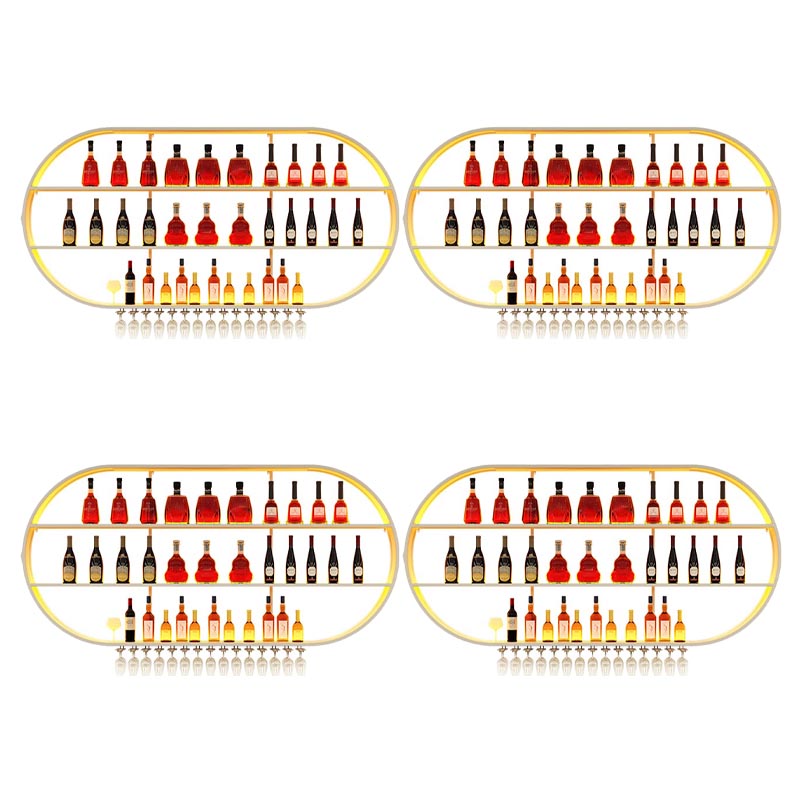 Scaffale di vino di ferro moderno a parete a parete rastrellatura con scaffale