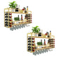 Iron Wine Rack Modern Style Wall Mounted Wine Holder Rack with Shelf Gold 2 Piece Set Clearhalo 'furn' 'furn_wine_racks' 'Furniture' 'Kitchen & Dining Furniture' 'Wine Racks' 'wine_racks' 6793164