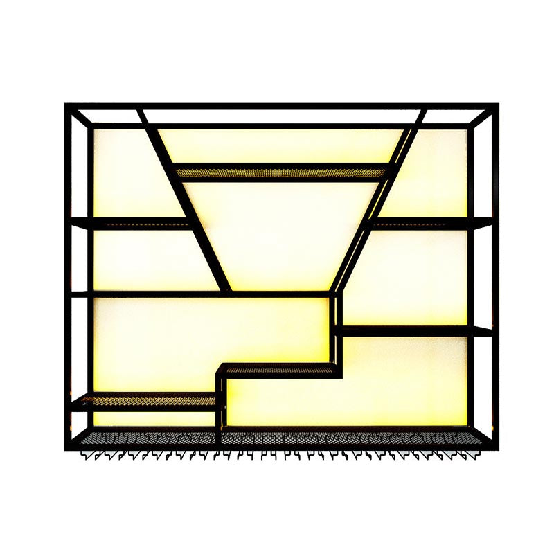 Wall Mounted Iron Wine Racks Modern Style Wine Holder Rack with Shelf Clearhalo 'furn' 'furn_wine_racks' 'Furniture' 'Kitchen & Dining Furniture' 'Wine Racks' 'wine_racks' 6793208