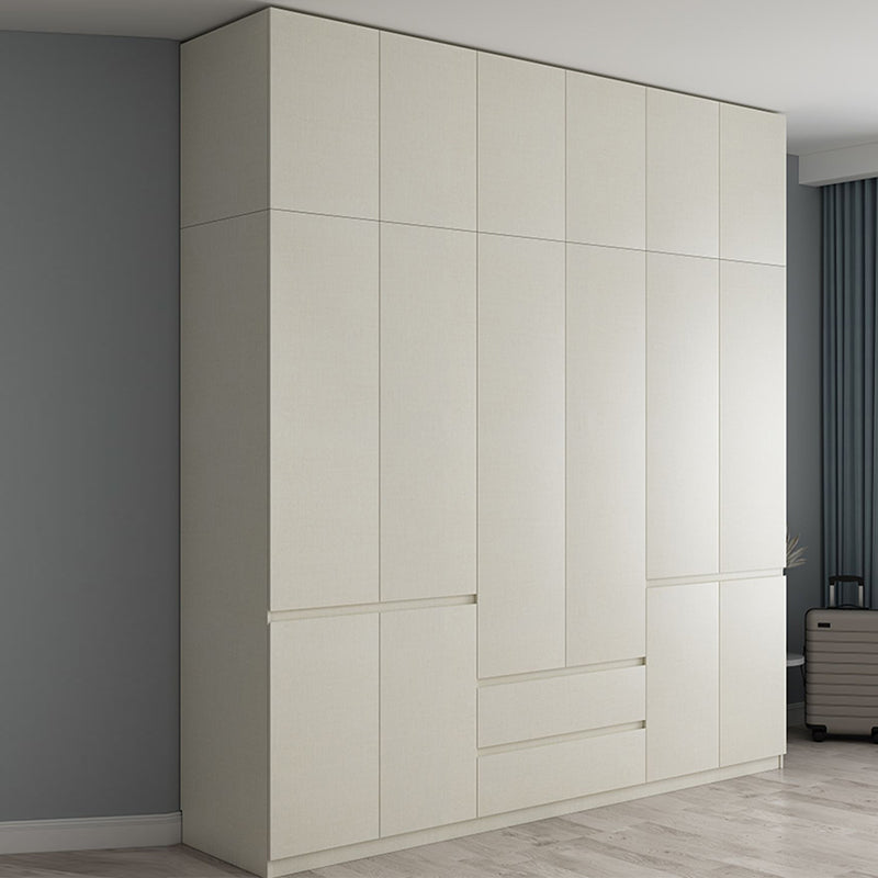 Engineered Wood Wardrobe Cabinet with Shelves Hinged Wardrobe Armoire Clearhalo 'Armoires & Wardrobes' 'armoires_wardrobes' 'Bedroom Furniture' 'furn' 'furn_armoires_wardrobes' 'Furniture' 6793233