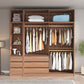 Brown Wardrobe Closet Contemporary Wardrobe Cabinet with Drawer