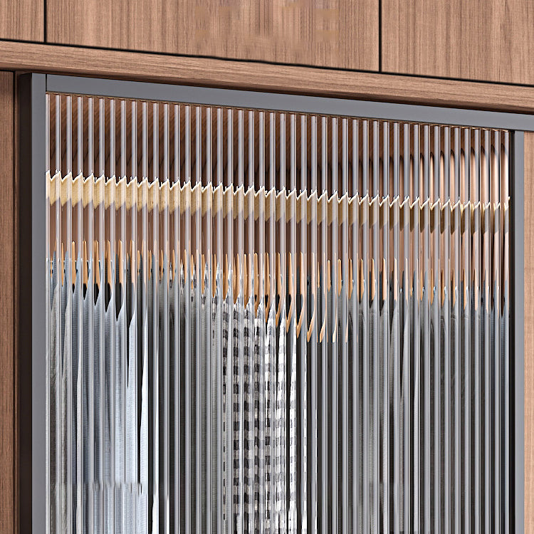 Armario de armario marrón con varilla de ropa Gabinete de vestuario de madera